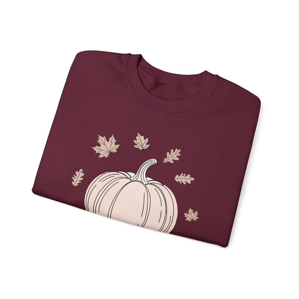 Thankful & Blessed Pumpkin Sweatshirt, folded