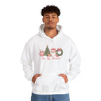 Model wearing the white Tis The Season Cute Christmas Hoodie