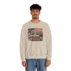 Model wearing the Veteran Same Oath Same Brotherhood Different Battlefield Sweatshirt