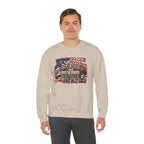 Model wearing the Veteran Same Oath Same Brotherhood Different Battlefield Sweatshirt
