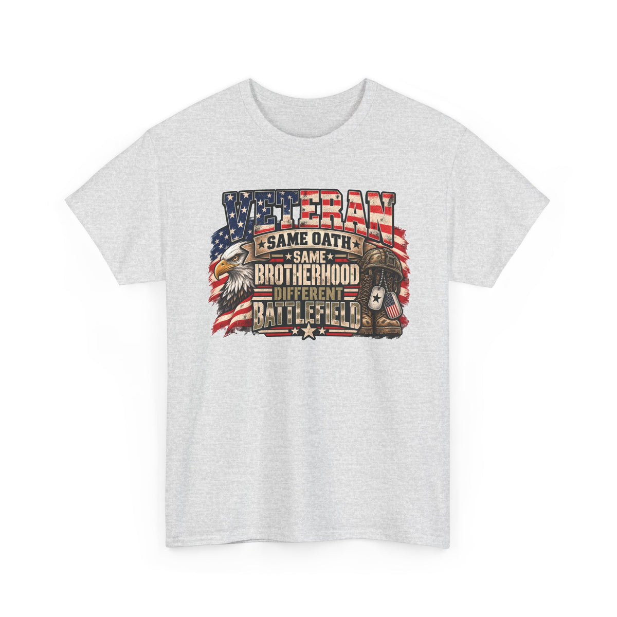 Ash Veteran Same Oath Same Brotherhood Different Battlefield T-Shirt, front view