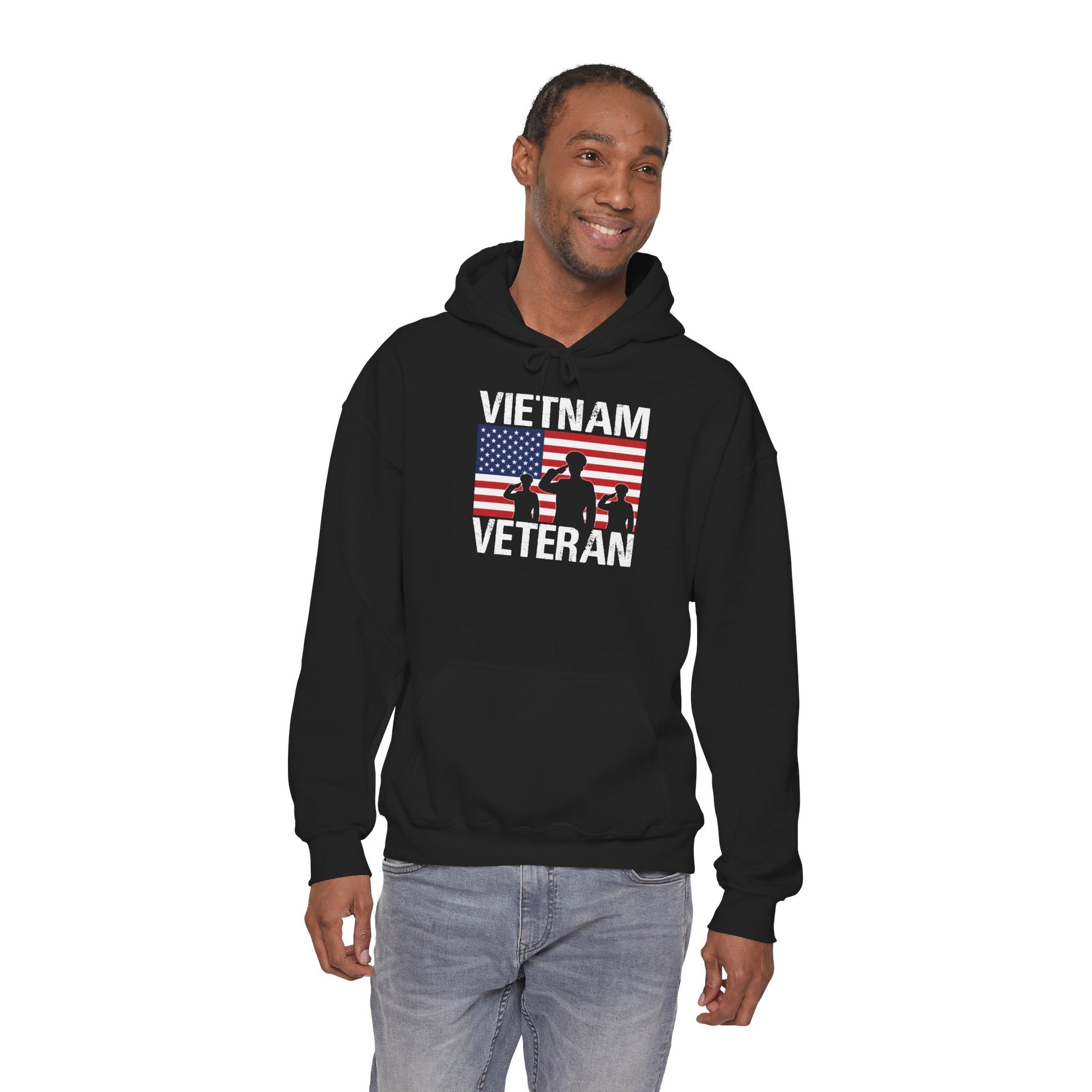Vietnam Veteran American flag hoodie, additional product view