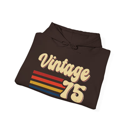 Vintage 75 retro stripes hoodie, folded detail