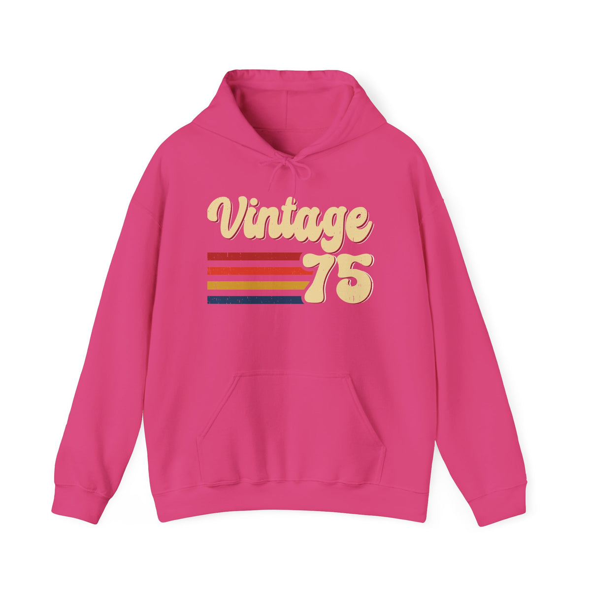 Heliconia Vintage 75 retro stripes hoodie, front view