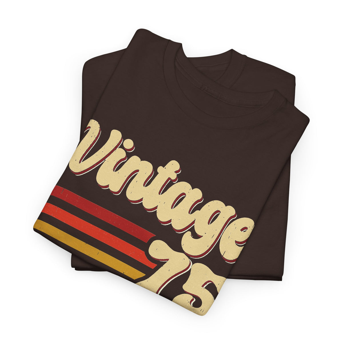 Vintage 75 retro stripes t-shirt, folded detail