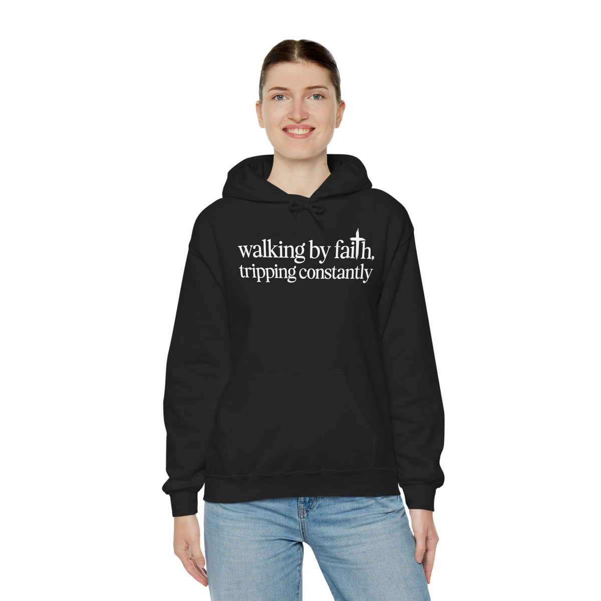 Walking By Faith Tripping Constantly hoodie, additional product photo
