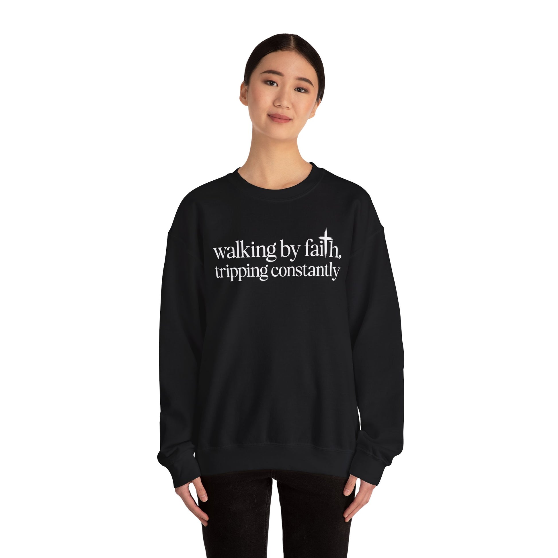 Walking By Faith Tripping Constantly sweatshirt, additional product photo