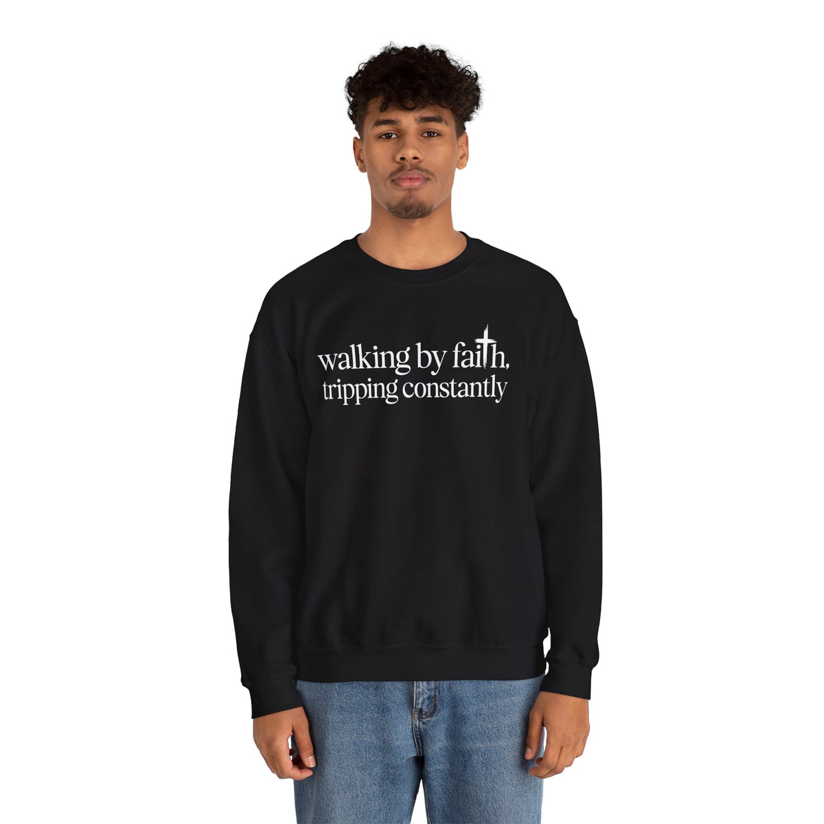 Walking By Faith Tripping Constantly sweatshirt, additional product photo