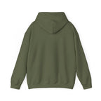 We Don't Know Them All But We Owe Them All hoodie, back view with the hood up