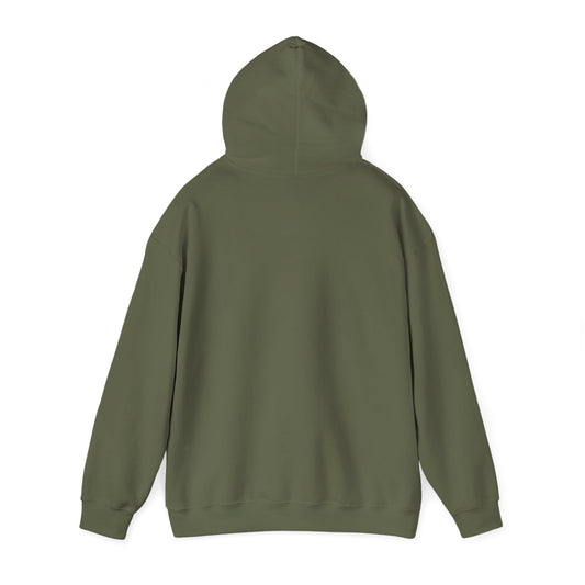 Military Green We Don't Know Them All But We Owe Them All hoodie with soldier silhouette, front view